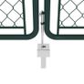 Garden Gate Steel 400x125 cm Green Image 4