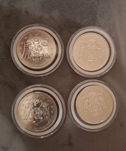 silver canadian olympic coins x4