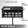 25x17 Inch Charcoal Grill Heavy Duty BBQ Single Post w/ Cooking Grate Adjustable Park-Style Camping Outdoor Image 4
