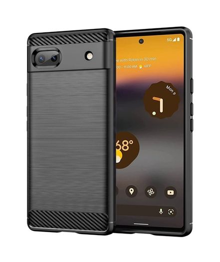 Shockproof Case For GOOGLE PIXEL 6A Carbon Fibre Effect Back Cover