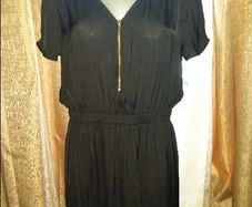 Black dress/tunic Atmosphere with zip size UK16 EUR44 Postage included
