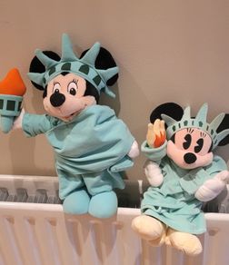 Minnie Mouse Statue of Liberty Plush Soft Toys x2