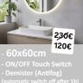 LED Bathroom Mirror 60cm Defogger Touch Switch Image 2