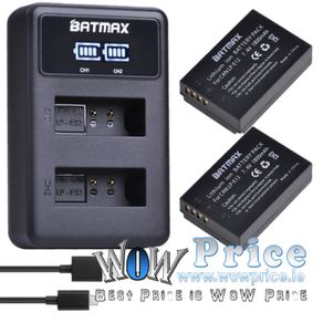 05418 LP-E12 2-Pack Smart LED Dual USB Charger for Canon