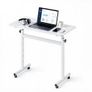 Standing Desk, Adjustable Height Mobile Stand Up Desk with Lockable Casters, 810 x 410 mm Small Computer Sit Stand Rolling Workstation with Hook, 25 kg Desktop Capacity, for Home Office, White Image 8