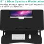 _High desk sit stand computer table height adjustable 80cm desk standing desk desk top double monitor riser computer table (80x40cm, black) Image 6