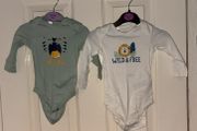 Two wild baby vests 2-6 months