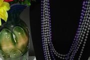 Three Necklaces Purple and Grey