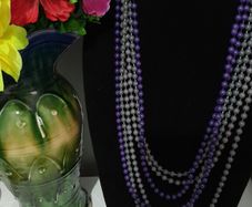 Three Necklaces Purple and Grey