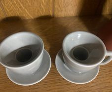 2 Little Teacup Candle Holders
