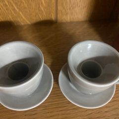 2 Little Teacup Candle Holders