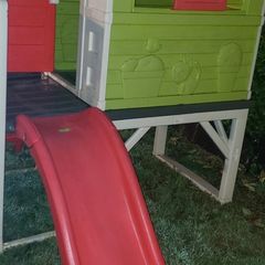 Smoby kids playhouse on stilts with water slide