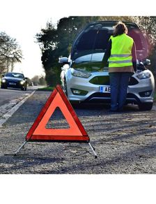 AA Car Breakdown Warning Triangle EU Road Safety Legal Standard (With Case) Emergency Hazard Van Truck