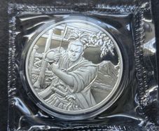 2022 Fiji 1 oz .999 Silver Proof-Like Samurai Coin. Low 10k mintage!