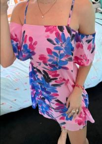 Asos Pink Cold Shoulder Dress