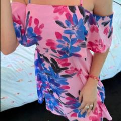 Asos Pink Cold Shoulder Dress