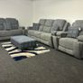 New Hudson Fabric Recliner Sofas with Hidden Cupholders Image 9