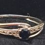 9 ct white gold sapphire and diamonds ring Image 3