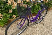 Ladies city bicycle with basket