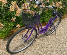 Ladies city bicycle with basket