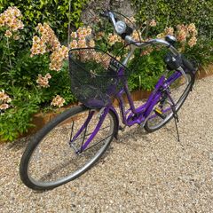 Ladies city bicycle with basket