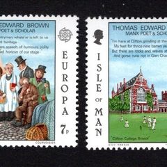 1980 Isle of Man Europa: Personalities Commemorative Stamps Mint Never Hinged (MNH)