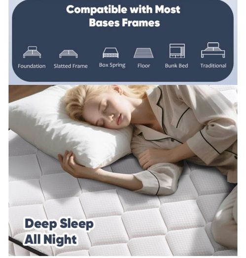 King Size Mattress 5FT Memory Foam Pocket Sprung Orthopedic King Mattresses Breathable, Motion Isolation, Medium Firm, 150x200x25cm