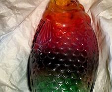 Rainbow trout large vintage fish bottle