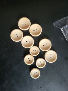 Wooden buttons HANDMADE 2 sizes