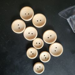 Wooden buttons HANDMADE 2 sizes