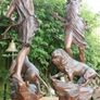 Vintage Collectible Metal Sculptures French Art Deco Sculptures 22" Image 7
