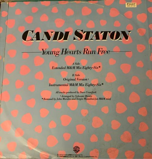 Candi Staton Young Hearts Run Free 1986 M&M Remix 12inch Vinyl
