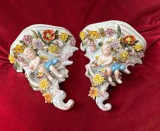 Antique Porcelain Wall Sconces