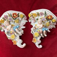 Antique Porcelain Wall Sconces