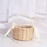 Brand New Wicker Flower Girl Baskets Handmade Rattan with Handles Image 3
