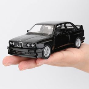 Alloy Toy Car, 1/36 Scale 1987 BMW M3 Model Car, Toy Car with Pullback Function, Decorative Model Toys for Collection, Car Gifts for Boys and Girls (Black)