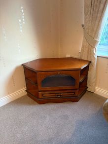 Wooden TV Unit with shelf and drawer