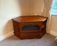 Wooden TV Unit with shelf and drawer