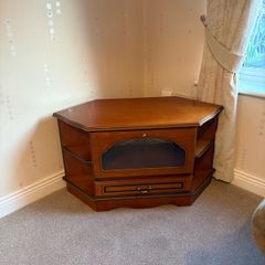 Wooden TV Unit with shelf and drawer