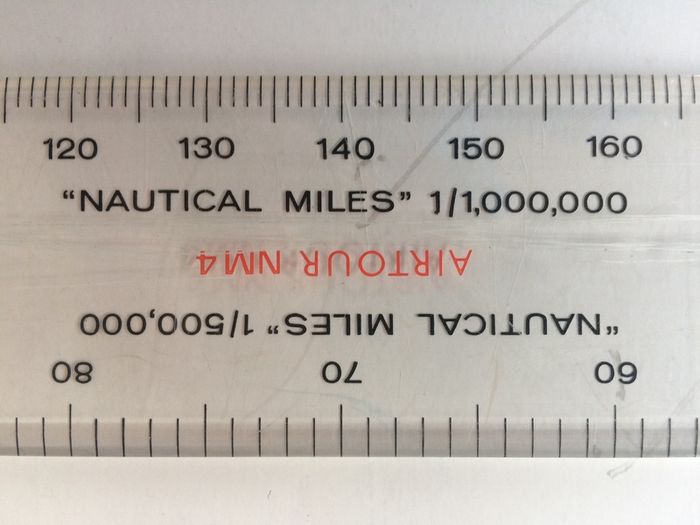 Nautical mile ruler Long Ruler- 530mm perspex