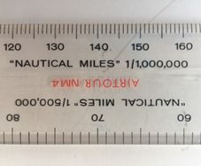 Nautical mile ruler Long Ruler- 530mm perspex