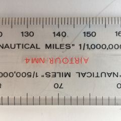 Nautical mile ruler Long Ruler- 530mm perspex