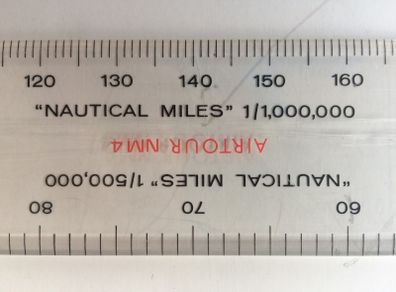 Nautical mile ruler Long Ruler- 530mm perspex