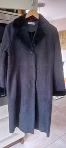 M&S ladies black faux suede coat