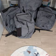 TOG24 Premium 4-Piece Luggage Set Grey Marl (3 x Wheeled Holdalls + Backpack)