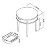 Solid Oak Side Table Image 3