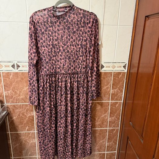 Numph Leopard Dress - Size UK14