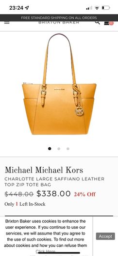 Michael Kors tote handbag