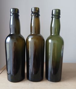 Lot of 3 vintage Guinness bottles