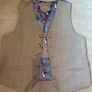 Beautiful boys blue linen suit with shirt and waistcoat Image 4